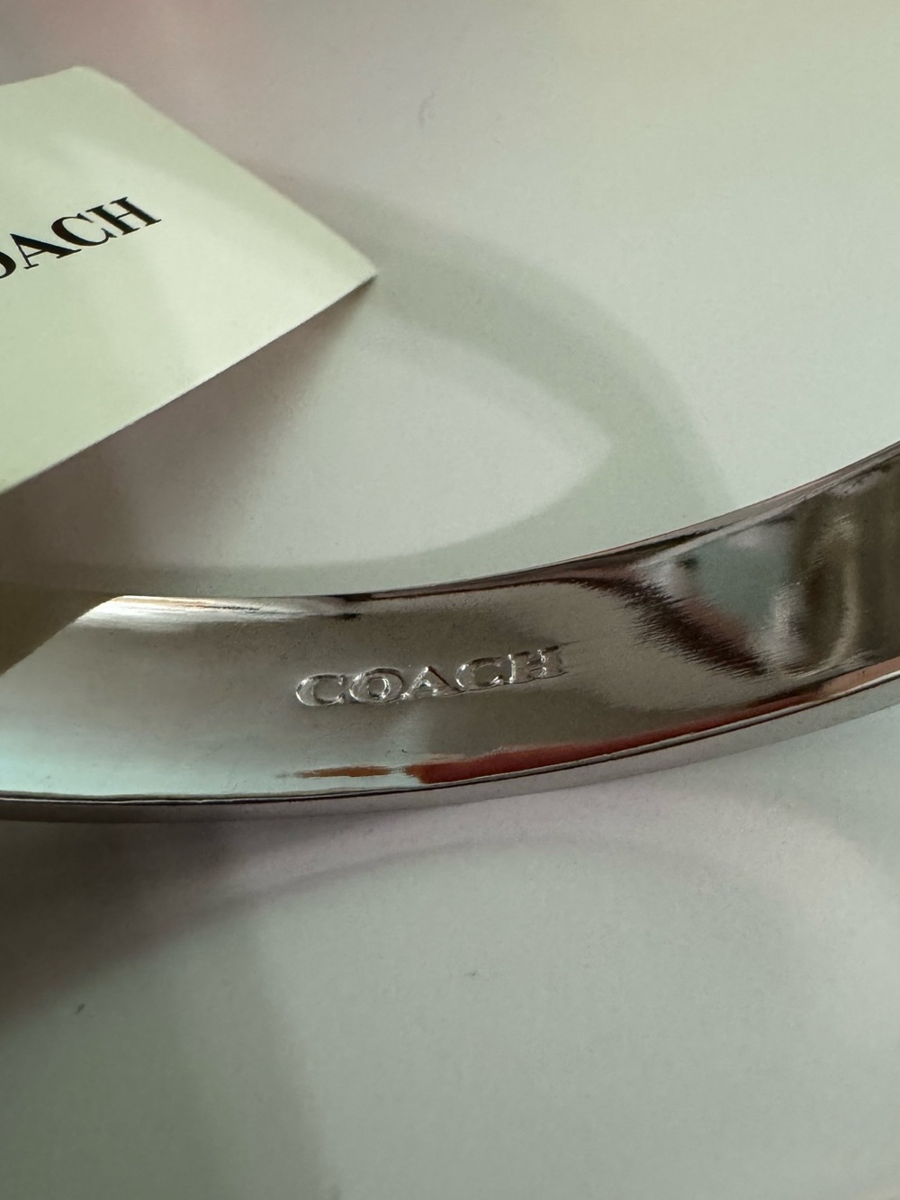 Coach C Logo Hinged Bangle Bracelet NWT - Picture 9 of 12